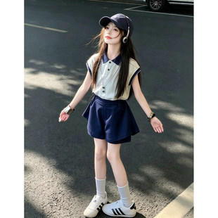女童夏装2026新款儿童运动套装洋气时髦衣服大童夏季韩系穿搭女装