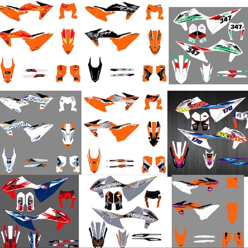 适用KTM 250 300 350EXC SXF恒舰S6 S7开禧320贴花贴膜车贴纸贴画