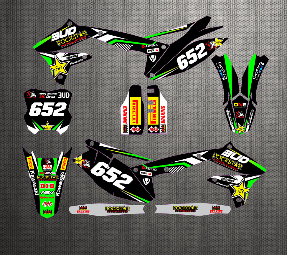 16 17 18 19年川崎kx250f 450f贵尊战狼越野摩托车贴花贴膜车贴画