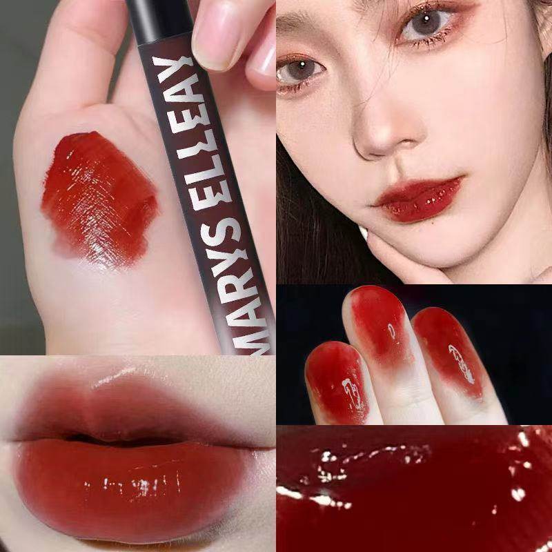 正品推荐小黑镜唇釉镜面漆光水光唇彩唇蜜口红持久显白学生