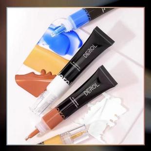 正品DEROL粉底调和液调色剂乳小麦色调深浅白色美黑黄黑皮定妆平