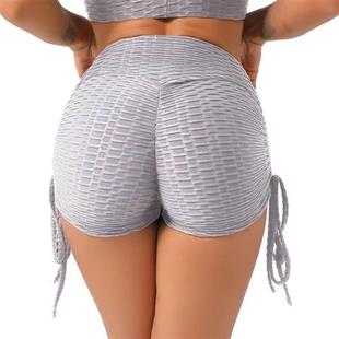 lifting bubble casual shorts jacquard sports color hip for