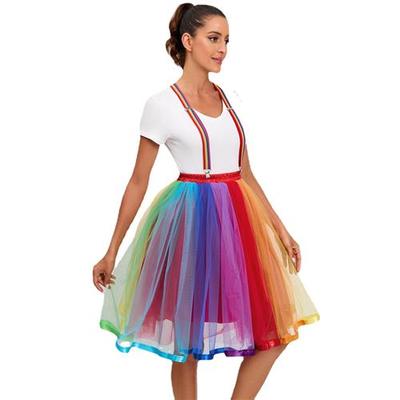 women skirt high elastic band soft tulle crinoline