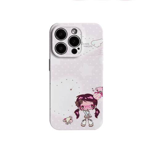 萌系女孩古早粉色日韩ins小众适用苹果17promax/16手机壳iPhone151413/12华为荣耀OPPO小米红米vivo一加真我