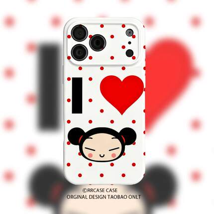 古早中国娃娃pucca千禧IP韩系适用苹果17promax/16手机壳iPhone151413/12华为荣耀OPPO小米红米vivo一加真我