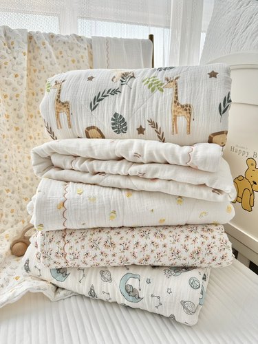 纯棉纱婴儿被子空调3岁针织