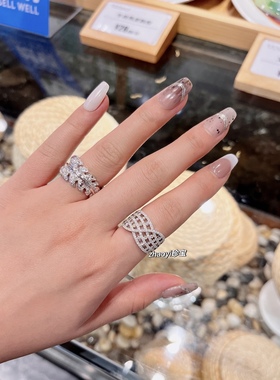 18k白金羽毛钻石戒指   定金