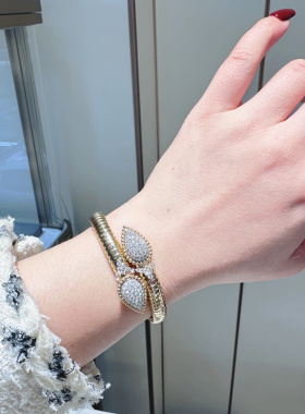 意大利工艺～18k金钻石弹力手镯 /定制专拍链接