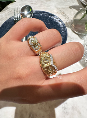 新款 小版 可可爱爱 18k金猫头鹰戒指