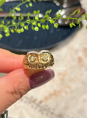 18k钻石 猫头鹰戒指  定金