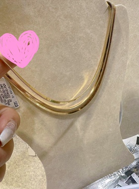 18k金 高级百搭日式蛇骨项链 定制款 亲测不夹头发！！不怕折！！