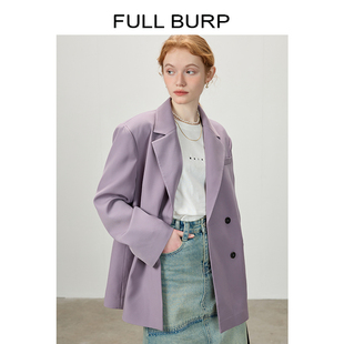 紫色西装 小个子高级感炸街宽松休闲气质上衣 外套女春秋新款