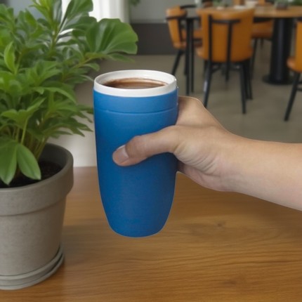Swanz卡乐杯咖啡杯柠檬杯牛奶杯隔热杯防漏杯随手杯真陶瓷内胆
