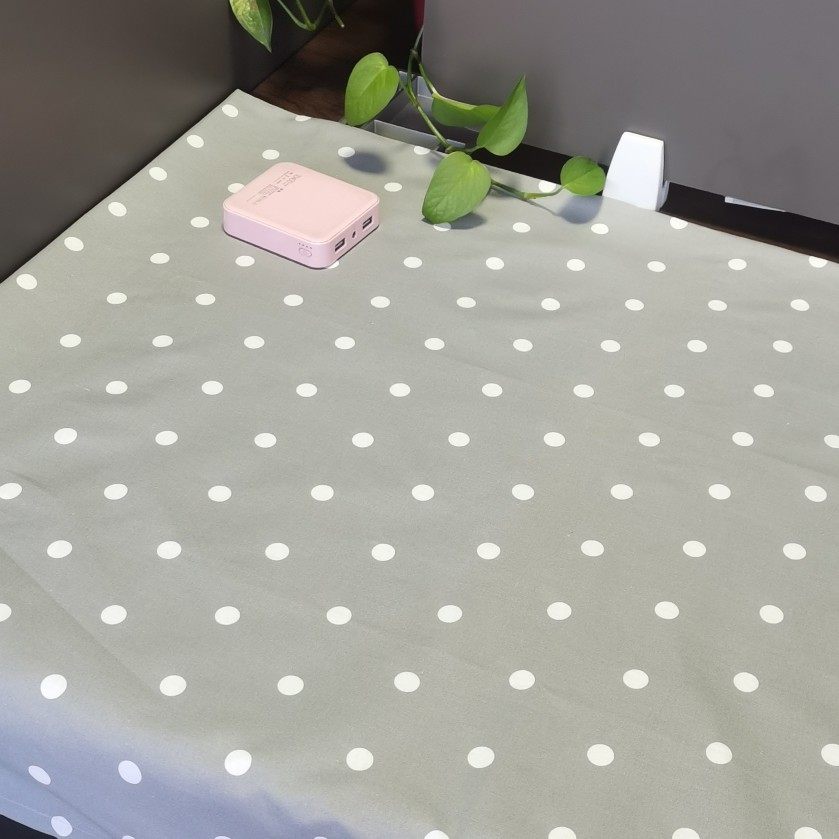 出口剩余纯棉灰色波点桌布140㎝*180㎝可机洗,居家布艺,桌布,淘宝优惠券,粉丝福利购,淘宝优惠卷