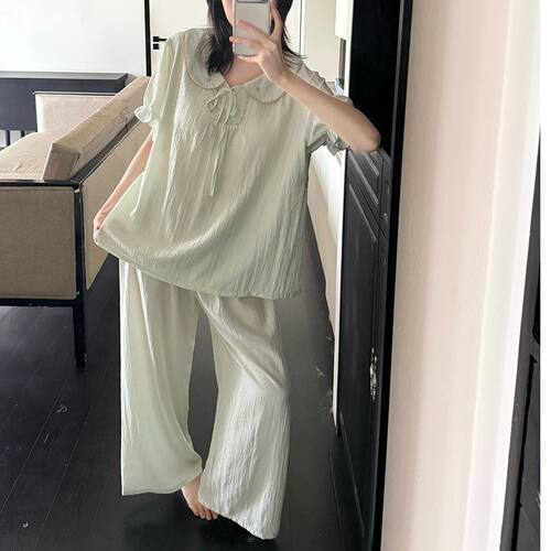 女款睡衣夏天舒适带胸垫家居服