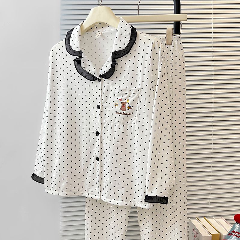 云朵棉秋季长袖睡衣女款家居服