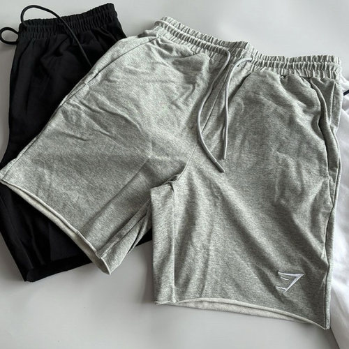 加减法夫仔gymshark肌肉鲨鱼男运动健身休闲修身棉五分裤中短裤子