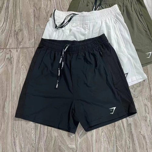 原版原包装Gymshark速干拉链短裤拼接设计透气运动健身训练男跑