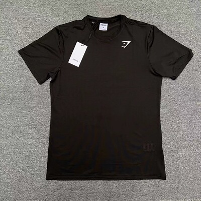 Gymshark短袖运动健身网眼速干肌肉鲨鱼上衣吸汗弹力圆领训练T恤