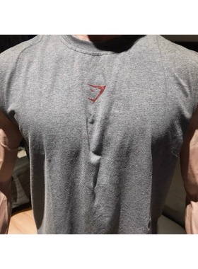 GYMSHARK POWER男士运动健身新款休闲显大舒适棉质无袖背心坎肩