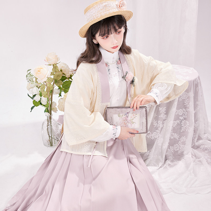 CHI XIA [GARDEN DREAMS·ROSE POETRY COLLECTION] 명나라 가디건 셔츠 말 얼굴 원본 개선 HANFU 여성 가을