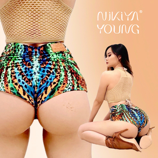 豹纹电臀短裤 NIKIYAYOUNG Twerk Pro 钢管舞Dancehall健身瑜伽