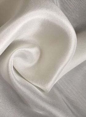 进口中古正绢米白和服反解羽二重布料细工荷包口金包娃衣内衬零料