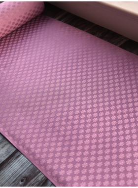 特进口中古正绢真丝紫色织花小纹反物布料口金荷包零料旗袍汉服面