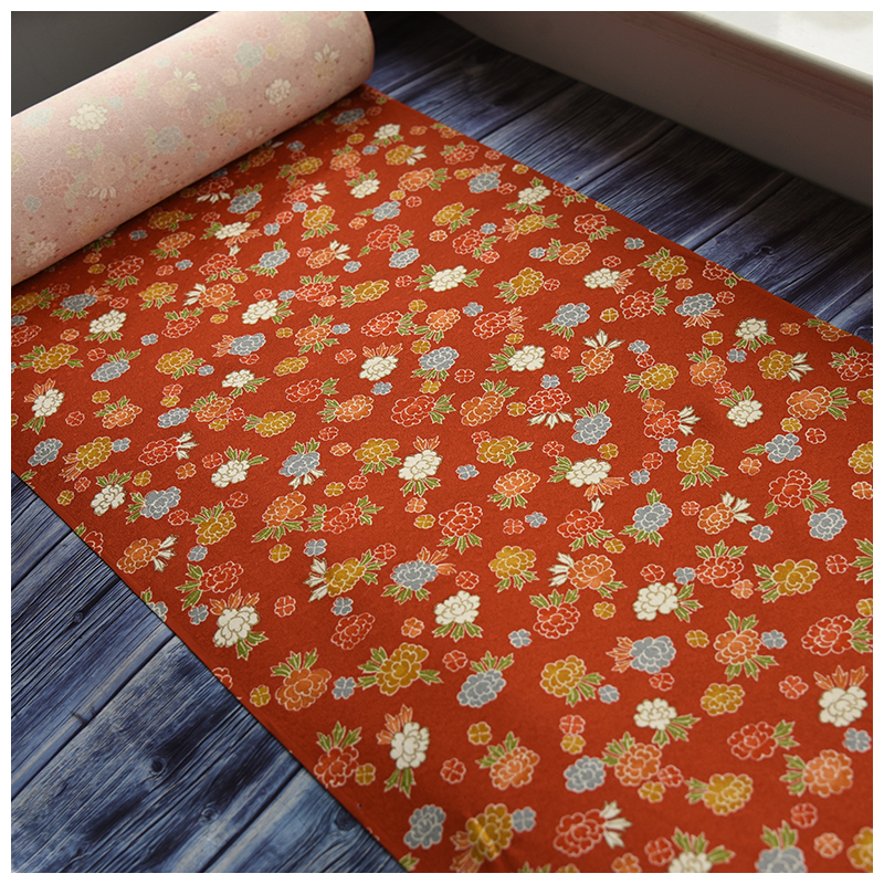 正绢真丝旗袍荷包田园小牡丹小纹