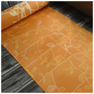 中古正绢真丝橘树叶柄小纹反物布料口金荷包零料汉服旗袍面料