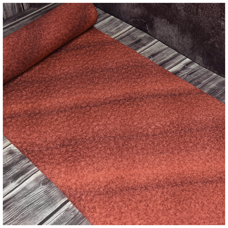 日本进口中古红棕反物荷包布料