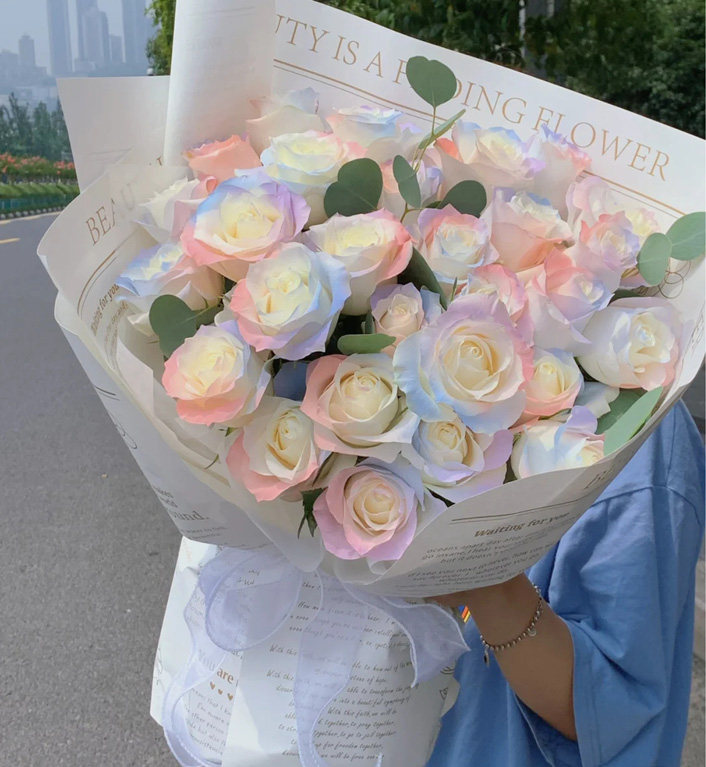 情人节鲜花鱼人姬黑马骑士碎冰玫瑰杭州上海同城鲜花速递生日花束