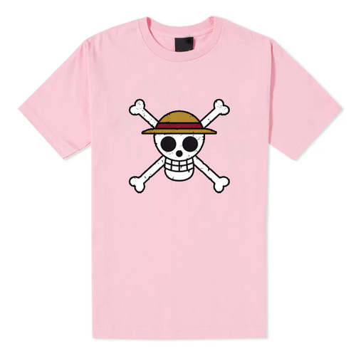 cospa同款动漫 航海王 ONE PIECE 海贼王 路飞圆领短袖纯棉t恤TEE