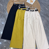 配腰带 亚麻休闲西裤 2026新款 26年夏上新