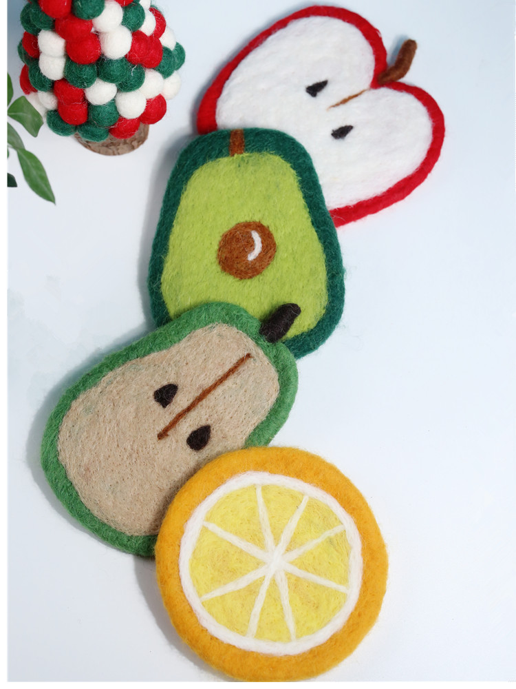 尼泊尔毛毡杯垫可爱乖巧