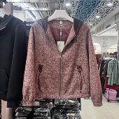 拼色格子休闲妈妈夹克衫 25A 妈妈短外套06 新款 时尚 06专柜正品 春季