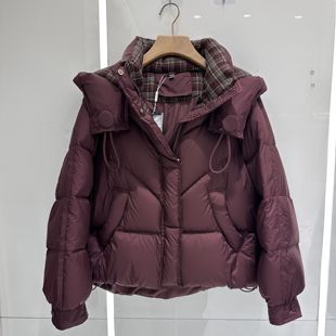 02专柜正品 连帽短款 新款 女装 小个子白鸭绒羽绒服 冬季 凯依娜2025B