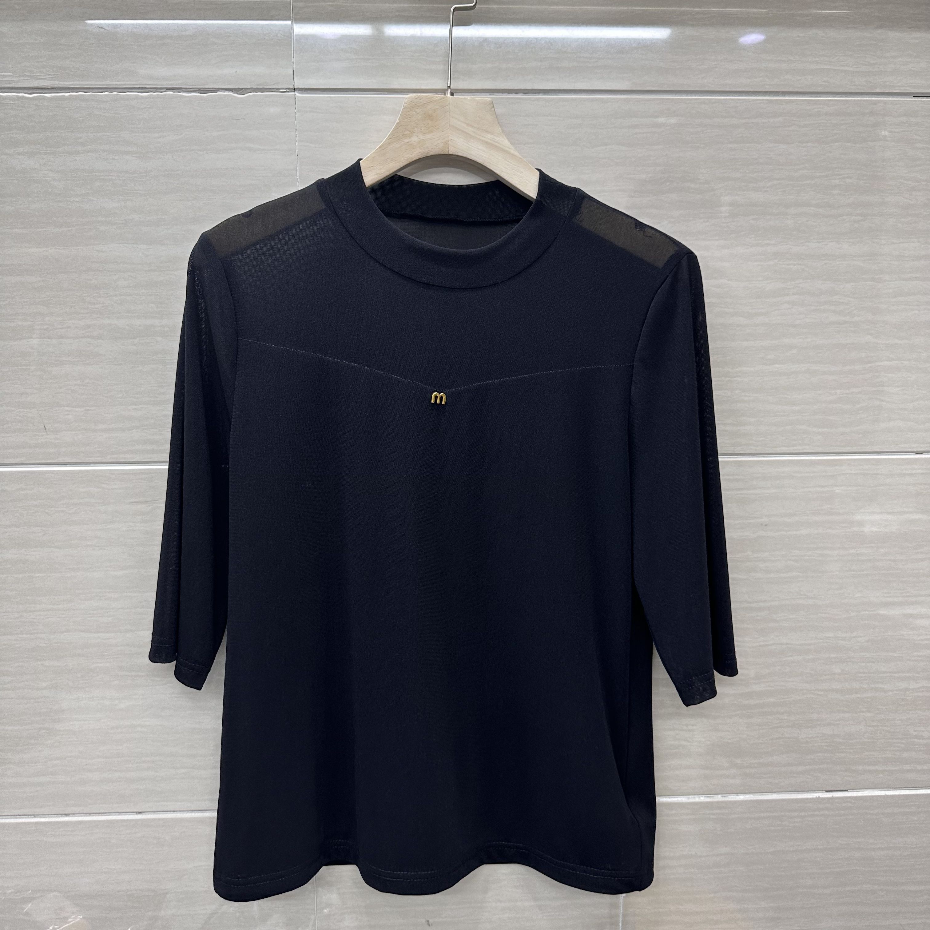 SXMR26-A11专柜正品新款春季女装时尚圆领中袖妈妈装打底衬衫上衣