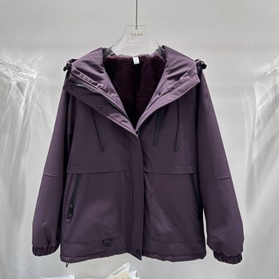 5537专柜正品新款冬季女装时尚连帽中长加绒保暖妈妈装风衣外套AA