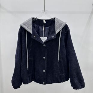 时尚 26A806专柜正品 女装 春季 连帽宽松休闲牛仔打底短外套06 新款