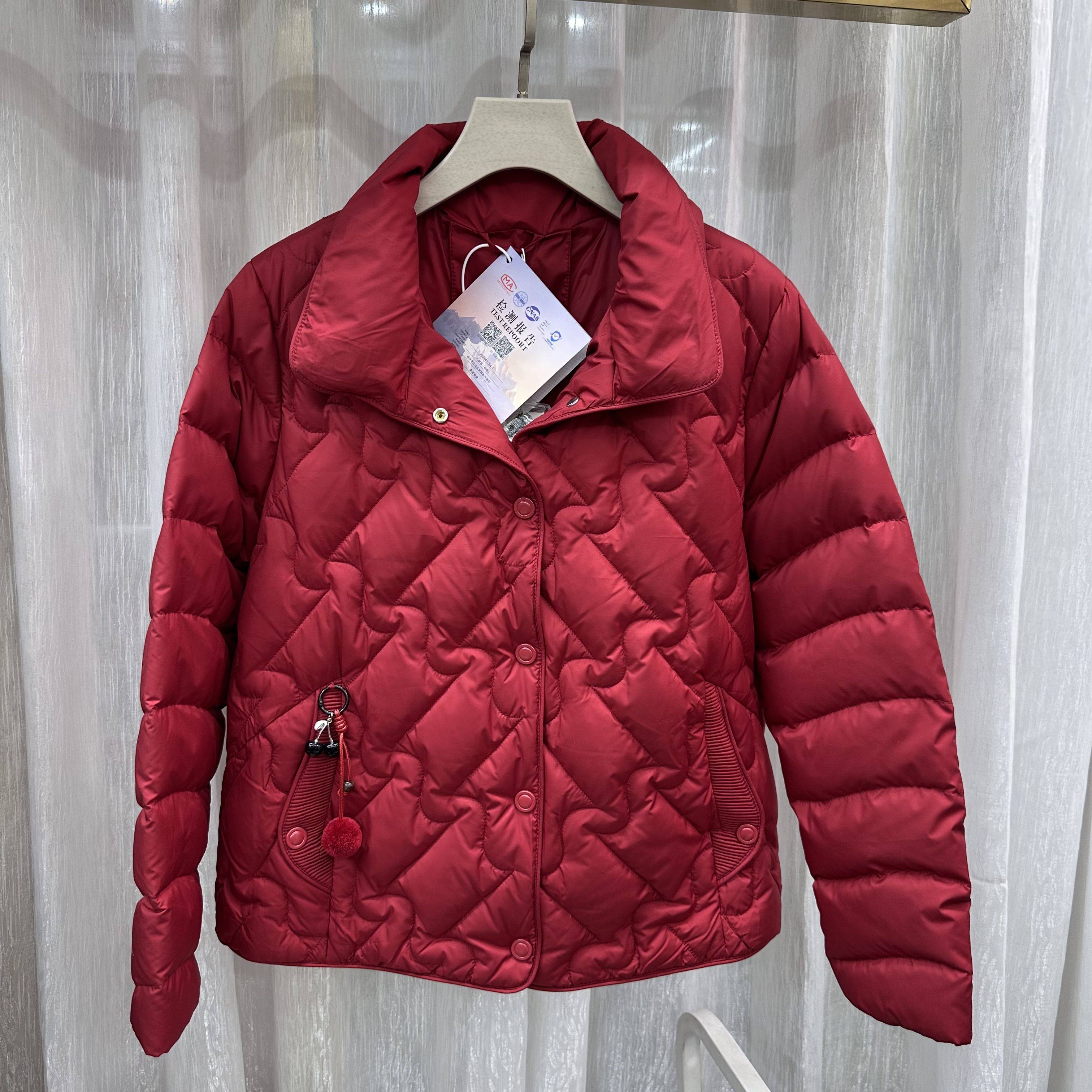 F25008专柜正品新款冬季女装时尚立领短款小个子白鸭绒羽绒服08