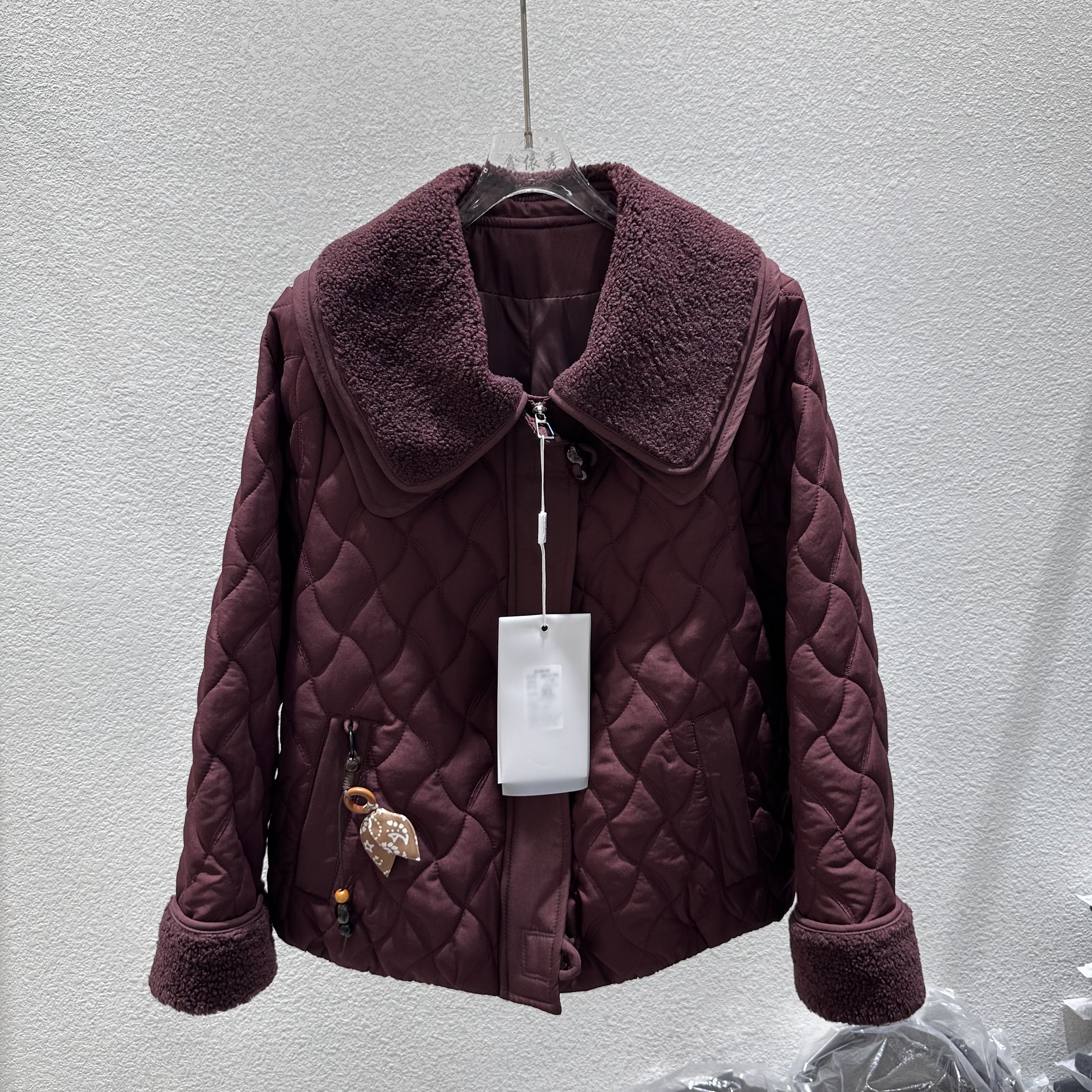 鑫依秀2523专柜正品新款秋冬季女装时尚二棉妈妈装高档棉衣棉袄女