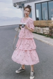 档口现货2023夏季两色绣花蛋糕公主裙266-6631，女装连衣裙，浙宝266
