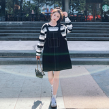档口现货新款条纹撞色假两件连衣裙266-2319-P115K168，女装连衣裙，浙宝266