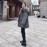 档口现货超高性价比贴标派克服仿兔毛内里266-6817，女装派克服，浙宝266