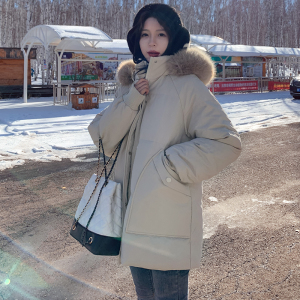 档口现货 主推 大口袋大毛领羽绒服 标90绒 266-7722图片