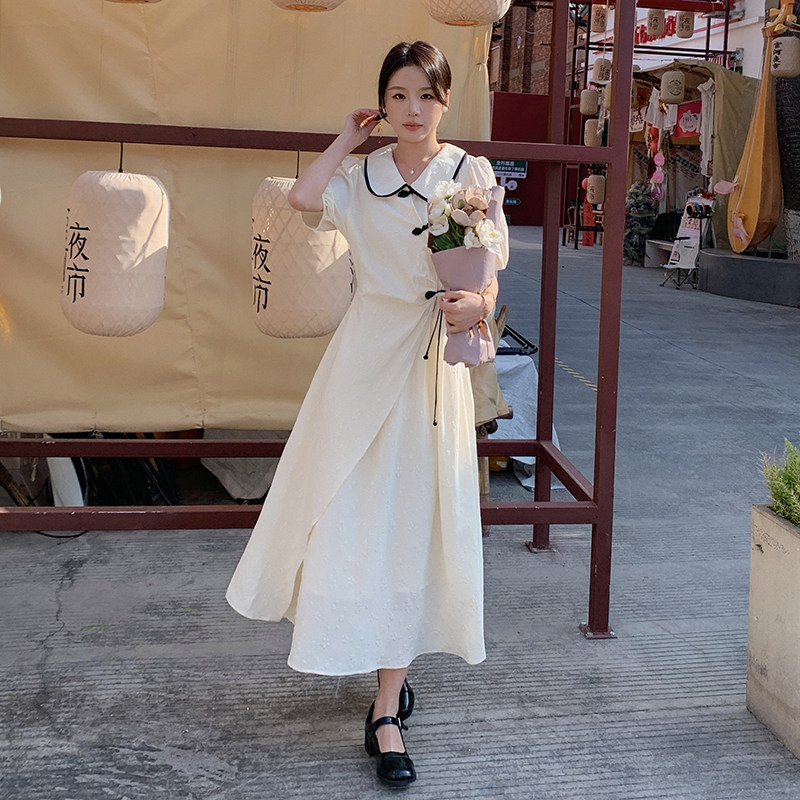 大货新款提花面料新中式盘扣连衣裙266-2416-P115K168,女装连衣裙,浙宝266