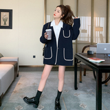 档口现货2023新款撞色包边学院风西装266-2316-P115K168，女装西装，浙宝266