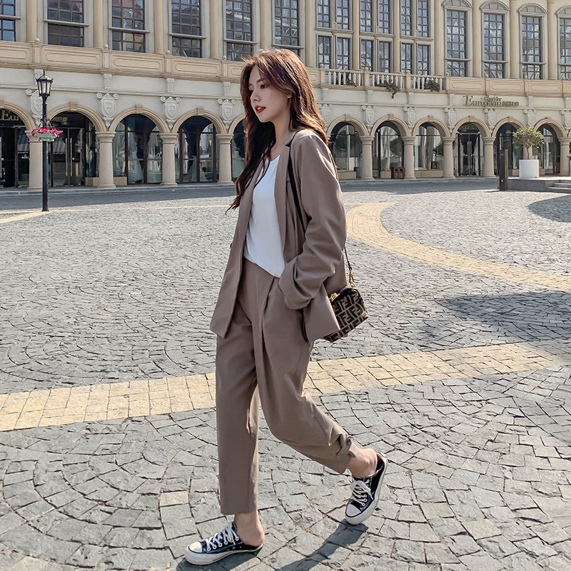 持续上新引流款退货低主推卡其色西装套装266-2603整套-P125K188，女装套装/套裙，浙宝266