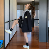 档口现货数据好学院风假两件拼接连帽西装266-2276-P135K188，女装西装，浙宝266